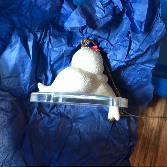 1993 Adorable baby harp seals hanging ornament with original box. - Picture 4 of 5